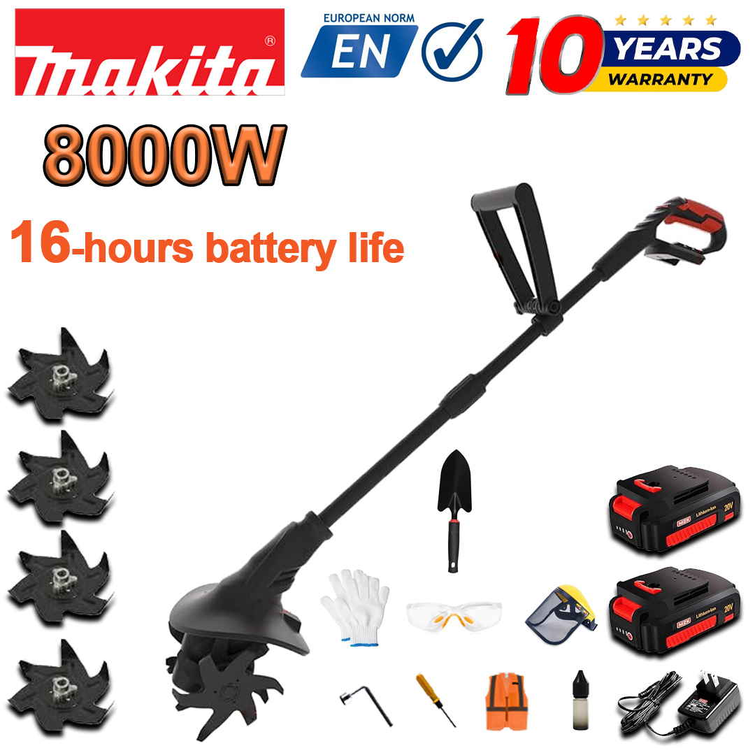 (Življenjska doba baterije 16 ur) 8000 W plug + 96 V litijeva baterija * 2 + hitri polnilnik * 1 + lopata * 1 + rezilo pluga * 4 + razni dodatki