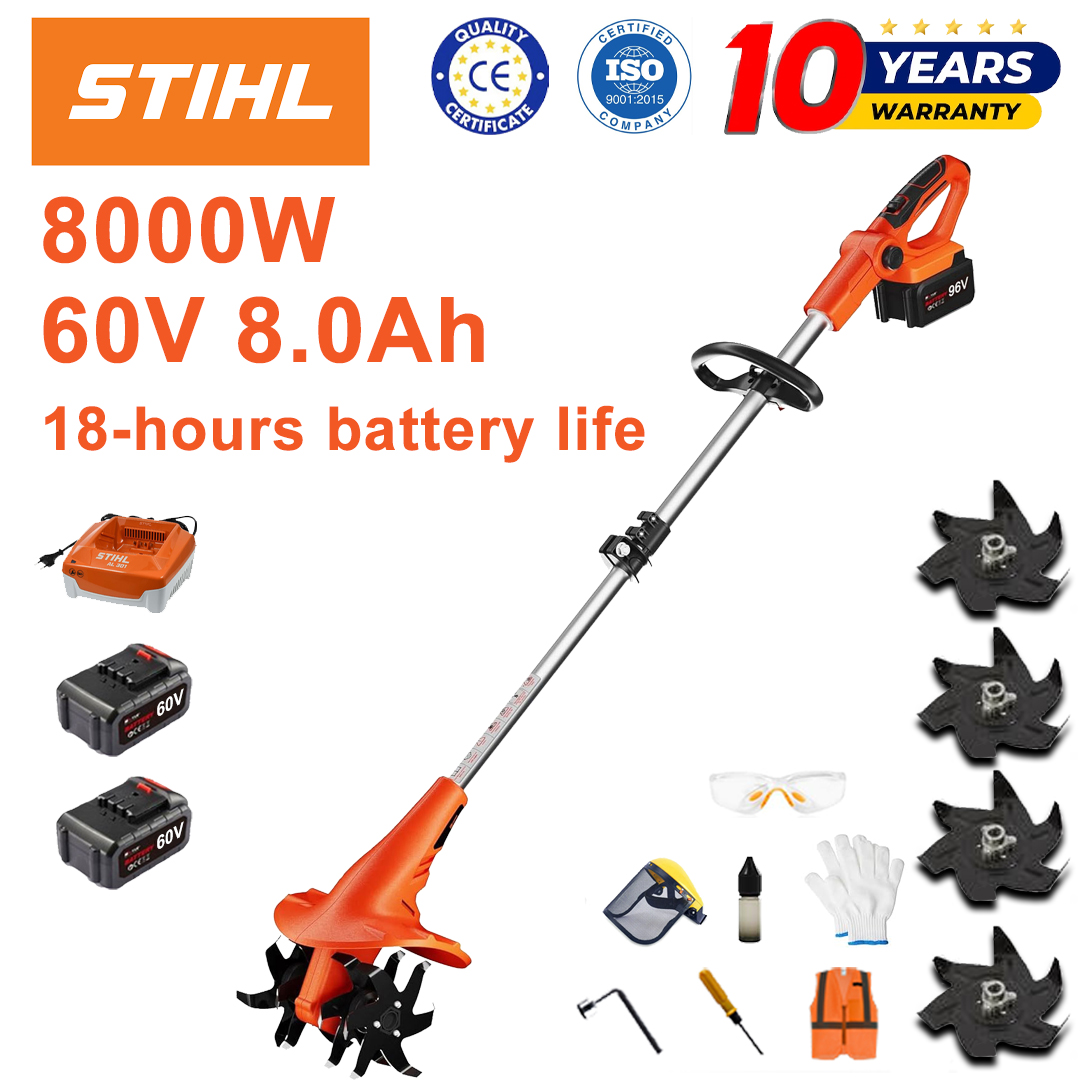 (Življenjska doba baterije 18 ur) 8000 W plug + 60 V 8,0 Ah litijeva baterija * 2 + hitri polnilnik * 1 + rezilo pluga * 4 + razni dodatki